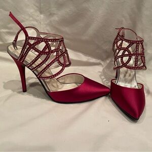Caparros Paloma Women's Evening Glimmer Garnet High Heel Shoes